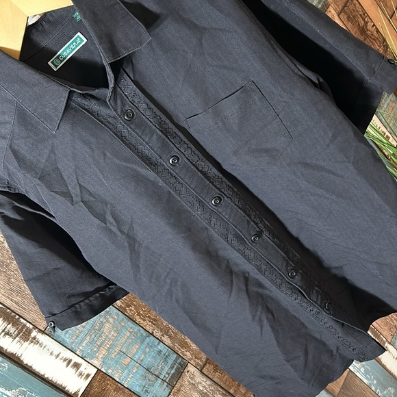 Cubavera small black button down shirt - Picture 8 of 16